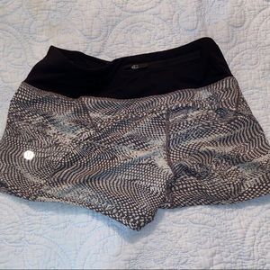 Black and Gray Patterned Lulu Shorts